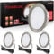 YindaLux Einbaustrahler LED 12V 4000K Neutralweiß LED Spot Dimmbar 3W Einbauspots 55-58mm lochmass Einbauleuchten für Wohnwagen Küche Kleiderschrank Aluminium Nickel 3er Set
