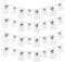 DazzJoy 4 Stück Halloween Girlande Geist Deko, Glitzer Geist Banner, Halloween Deko Garten, Halloween Deko Kinder, Halloween Party Deko, Halloween Geist Deko Girlande für Halloweenparty, Kinderparty