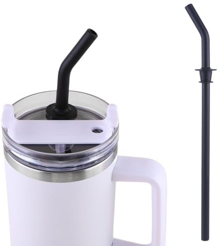 KOBONA Press In Straw Silikon-Ersatzstrohhalm-Set Trinkhalm for Hydroflask 40oz Tumbler-Zubehör