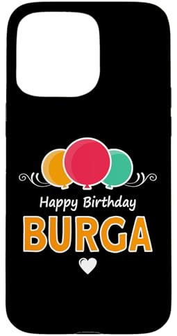 Happy Birthday saying Burga Case for iPhone 15 Pro Max