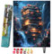Bougimal Peinture par Numero Adulte Paysage, Sans Cadre inclure Pinceaux et Acryliques Peintures - 40x50 cm, Livres 5