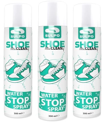 SULPO Imprägnierspray - 3 x 300 ml - Schuhschutzspray für Leder, Nubuk, Wildleder, Textilien - Transparente Imprägnierspray Schuhe - Schuh Spray wasserdicht