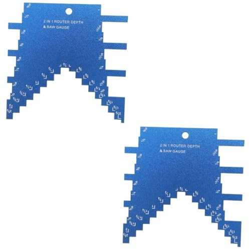 HOMSFOU 2St Hobeltiefenbegrenzer tischreissäge table saws Klemmen Holzbearbeitung Oberfräsen-Tiefenmesser Holzbearbeitungswerkzeuge und Zubehör Router-Versorgung Aluminiumlegierung Blue