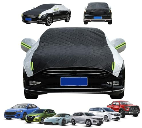Halbgarage Für Auto Für Hyundai i30 2007-2022, Hagelschutzplane Auto Abdeckplane, Abdeckplane Wasserdicht, Futter Aus Verdickter Baumwolle Uv Beständig-xY501