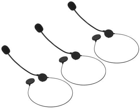 GARIOUANS 3Pcs Fake Microphone Headset Costume Prop for Singer Star Pretend Play Cosplay Accessory for Halloween Party Stage Show and Fancy Dress