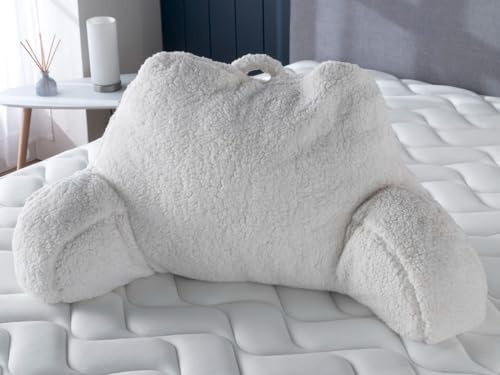 Snuggle Beds Super Soft Cuddle Cushion with Armrests, Phone Pocket & Handle | Super soft feel, supportive armrests, phone or remote pocket, carry handle, ideal for reading or lounging