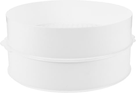 LALADEFIEE Vaporera para Microondas Doble PP Seguro Estuche de Cocina al Vapor Rápido y Fácil de Limpiar para Arroz Pescado y Verduras Saludables Casa