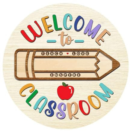 Willkommensschilder Aus Holz/Kreative Türschilder Zum Schulbeginn
