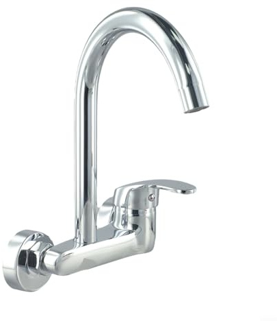 Robinet mitigeur mural de cuisine en laiton pour lavabo, lavabo, buanderie, buanderie, salle de bain, balcon