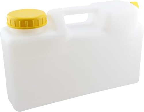 Bidón Agua 12L Camper Ahorro Espacio con Tapa DIN 96 | Depósito Estrecho para Caravana, Autocaravana y Camping | Compatible con Grifo