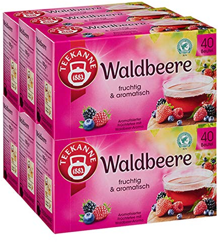 Teekanne Waldbeere, 40 Beutel 6er Pack
