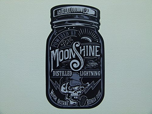 MG021 / Aufkleber MOONSHINE 10,7x6cm Schwarzbrenner Old School Oldtimer Vintage Retro Sticker Auto Motorrad