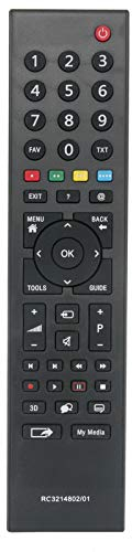 ALLIMITY RC3214802/01 Fernbedienung Ersetzt für Grundig 3D TV RC3214802-01 TS1187R-1