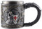 Vogler 816-2851 Kreuzritter Krug mit Metalleinsatz 16 cm Bier Krug Kelch Ritter