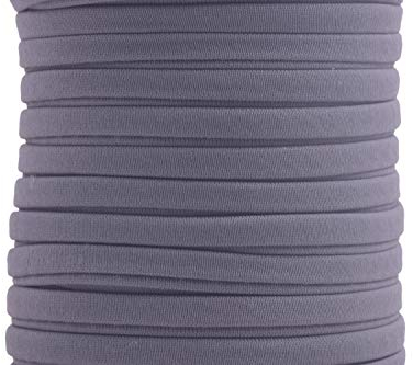KONMAY 5.0mm 18.2 Meters Elastic-Kordel, Elastisch Band Zum Nähen und Handwerk, Gummikordel, Hutgummi, Dunklegrau