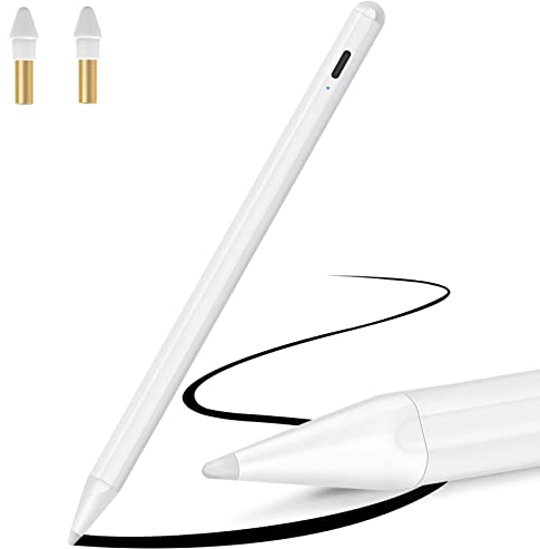 Stylus Pen for iPad with Palm Rejection, Active Pencil Compatible with (2018-2022) Apple iPad Pro 11/12.9 Inch, iPad 10.2 7th/8th/9th Generation,iPad 6th, iPad Air 3/4/5th Gen, iPad Mini 5/6th