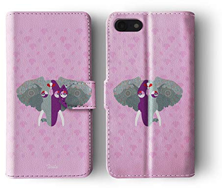 Tirita Wallet Flip Phone Case Compatible with iPhone 11 Animals Pets Elephant Lilac
