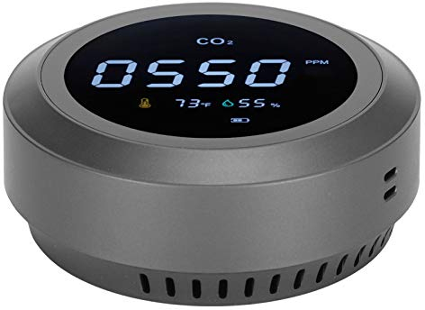 Cikonielf Monitor De Calidad del Aire Detector De Co2 WiFi Inteligente Portátil Probador De Temperatura Y Humedad Sistema De Alarma Inteligente Accesorio para El Hogar