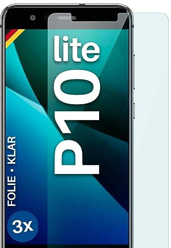 moex FlexProtect Schutzfolie kompatibel mit Huawei P10 Lite Displayschutz nur 0.2 mm dünn, Folie für das Display, HD Ultra klar und extra kratzfest - 3 Stück