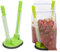 1 Pack Hands-Free Baggy Rack Food Storage Adjustable Baggy Clip Freezer Bag Holder Stand Sandwich Bag Holder Kitchen Gadget Opener Anti-Slip Holder (green)