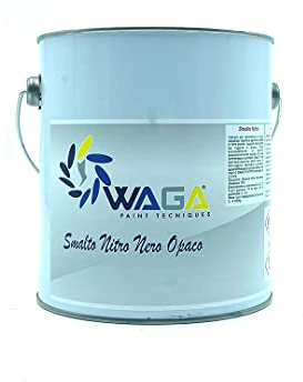 Waga Paint Tecniques - Vernis Nitro Noir Mat pour Peinture Jantes en Alliage Voiture, Anti-rayures (LT. 2,5)