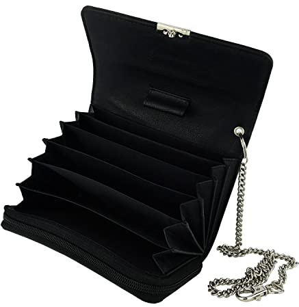 Gresel Portafoglio Da Lavoro Nero, Per Benzinaio, Cameriere, Multitasca In Similpelle, Con Catena (Nero Piccolo H98187)