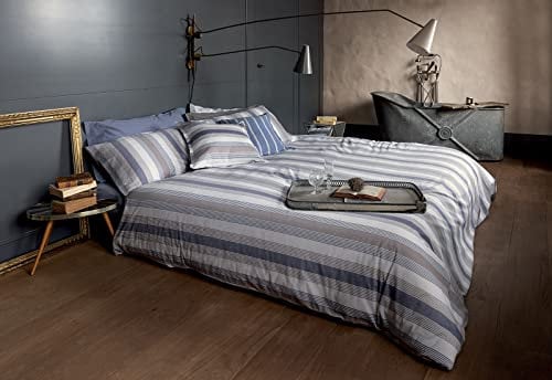 Completo lenzuolo BOSSI MATRIMONIALE collezione MARTHA O'NEIL articolo DEVIN 8412 variante 2 blu