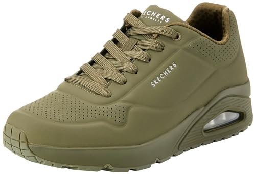 Skechers Uno Stand on Air Baskets Homme, Olive Durabuck Mesh, 42 EU