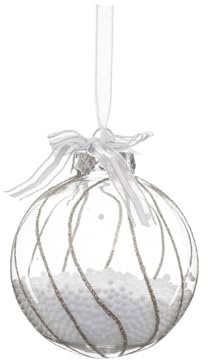FEERIC LIGHTS & CHRISTMAS - Kugel mit Kugeln im inneren d.8cm Gold - Kunststoff, transparent, 8 cm