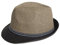 Woodland Leathers Panama Fedora Trilby Straw Sun Hats for Men, Beach Sun Cap Linen Panama Hat, Foldable Panama Hat for Holidays, Smart and Casual Occasions (Black Tan)