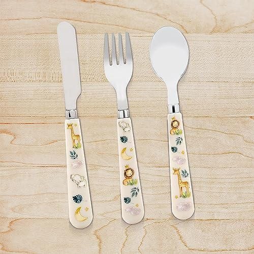 Little Moments Childrens 3 Piece Cutlery Set Fork Spoon & Knife