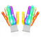 LED Handschuhe,Blinkende Schnürsenkel,Bunt LED Schnürsenkel Leuchte Schnürsenkel,Leuchtende Handschuh, Flashing LED Handschuhe Kinder für Halloween Weihnacht Karneval Party Clubs Disco Festivals