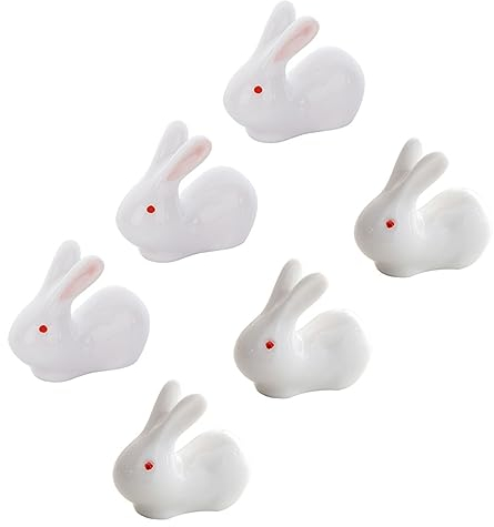 6 Piezas Resto De Palillos Reposacucharas De Cerámica Descanso De La Horquilla Soporte Para Cucharón De Espátula Vajilla Puesto De Pasteles Cerámico Minicuchara Familiar Utensilios