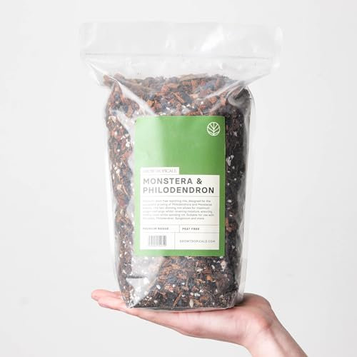 GrowTropicals Premium Peat-Free Monstera & Philodendron Potting Mix, Ideal for all types of Monstera & Philodendron Plants, 2.5L