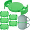 MENIBBLER 6Pcs Coffee Mug Holder, Adjustable Expandable Coffee Cup Stacker Space Saving Coffee Mug Holder Reusable Coffee Cup Holder Stacker for Teacups Glassware Kitchen Cabinet Pantry(6PCS,green)