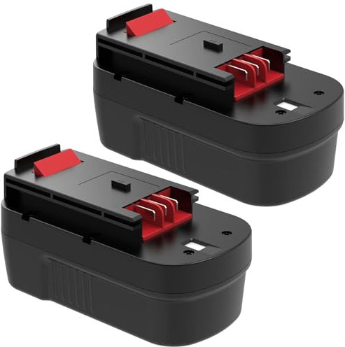 Moticett 18V 3600mAh 2 pcs Ni-Mh Batterie de Remplacement pour Black Decker A1718 A18NH A18E HPB18 HPB18-OPE HPB18-OPE2 244760-00EPC18 FSB18 FS180BX FS18BX FS18FL NST2118 Outil Rechargeable