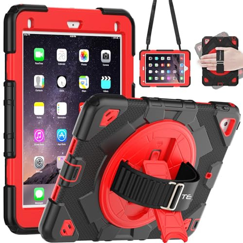 TECHGEAR SUPE - Funda para Apple iPad de 9.7 pulgadas de 6ª/5ª generación (2018/2017) y iPad Air 2 de 9.7 pulgadas y iPad Pro de 9.7 pulgadas, resistente, resistente, divertida funda para niños y