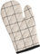 MyHome Country Kitchen Gloves, Heat Resistant, Heat Proof BBQ and Cooking Gloves, Personalised Mitts for Kitchen Use, Potholders & Oven, Gloves, Cotton, 17x30 Cm | Black - Trallies