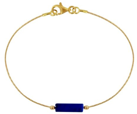 LES POULETTES BIJOUX - Gold Filled Armband Lapislazuli Zylinder