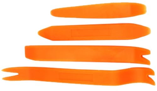 Trim Removal Tool | 4-Piece Trim Removal Tool Set | Professional Metal Pry Tools For Door Panels, Dashboard, And Radio Repair | Portable Car Disassembly Kit | Auto Trim Disassembly Tools