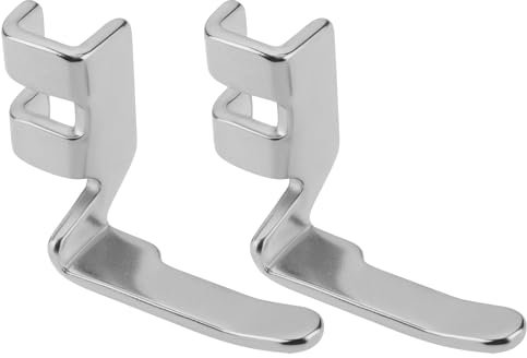 OTOTEC Lot de 2 Pieds de Couture étroits à Fermeture éclair pour Machines à Tige Basse Compatible avec Singer Le Pied-de-biche en Métal pour Une Couture de Précision