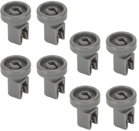 WUSJCOF Juego de 8 piezas de ruedas universales para lavavajillas para cesta inferior y cesta superior, piezas de repuesto y accesorios para muchos lavavajillas y lavavajillas comunes