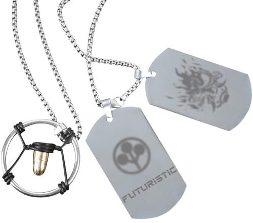 Marikito Punk-kette mit futuristischem Schaltkreismuster – halskette herren, Robuster Schmuck für Alltag, Cosplay & Party-Anhänger