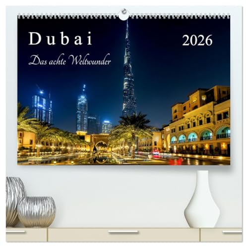 Dubai - Das achte Weltwunder (hochwertiger Premium Wandkalender 2026 DIN A2 quer), Kunstdruck in Hochglanz: Eine Fotoreise durch Dubai mit ... berühmten Sehenswürdigkeiten. (CALVENDO Orte)