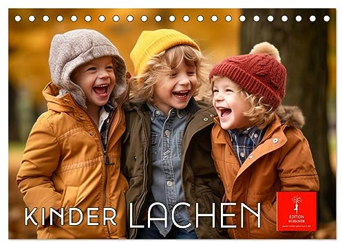 Kinder Lachen (Tischkalender 2026 DIN A5 quer), CALVENDO Monatskalender: Strahlendes Lächeln - unbeschwerte Kinderfröhlichkeit (CALVENDO Menschen)