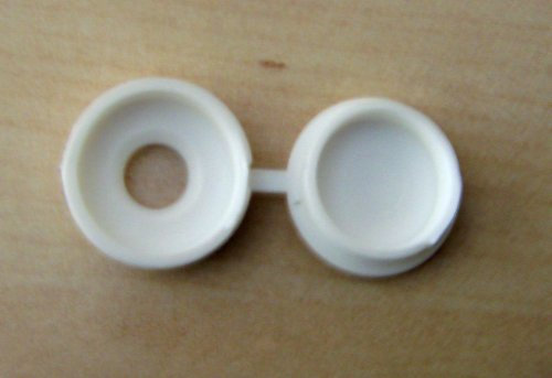 PACK OF 100- LARGE FOLD OVER COVER CAPS/COVER- WHITE- Fits 10s-12s