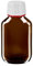10 x Braunglasflasche 100ml / Medizinflasche inkl. Originalitäts-Schraubverschluss OV weiss DIN 28