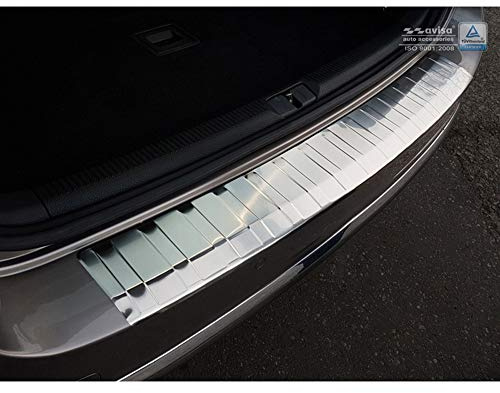 Avisa Edelstahl Heckstoßstangenschutz passgenau | kompatibel mit Volkswagen Passat B7 Variant 2010-2014 - Silber