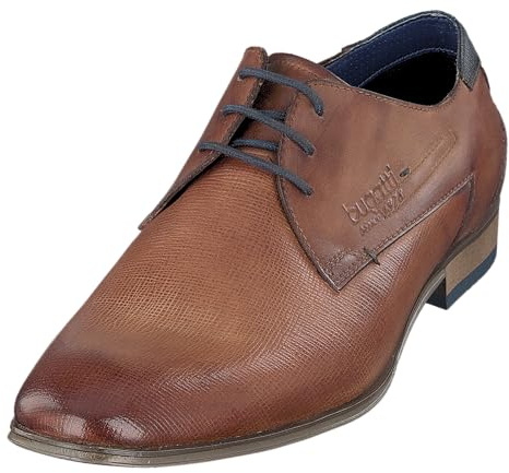 bugatti man Herren sportliche Schnürer, Männer Schnürhalbschuhe,straßenschuhe,Strassenschuhe,Freizeit,leger,Sneaker,Men,Cognac (6300),46 EU/EU UK