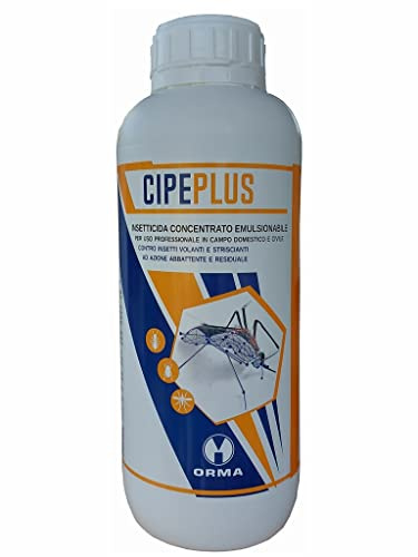 Cipeplus Insetticida Concentrato Contro Insetti Volanti e striscianti con Cipermetrina - 1 LT